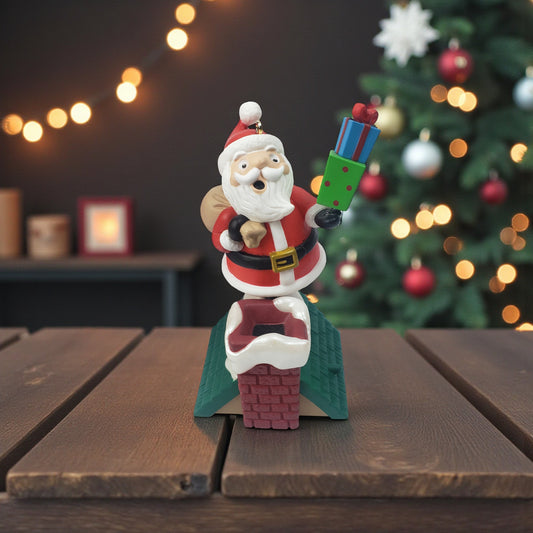 Hallmark Keepsake 2019 “Walk The Line Santa” Magic Light Ornament