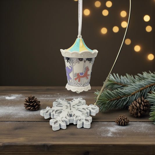 Hallmark Keepsake 2019 Carousel Christmas Ornament Baby Giraffe Merry-Go-Round