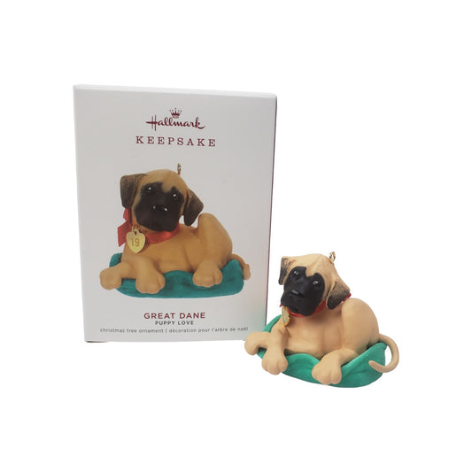 Hallmark Keepsake 2019 Great Dane Puppy Love Ornament #29 – New In Box
