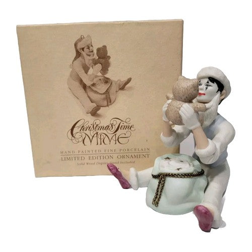 Hallmark Keepsake Ornament Christmas Time Mime Porcelain Limited Edition